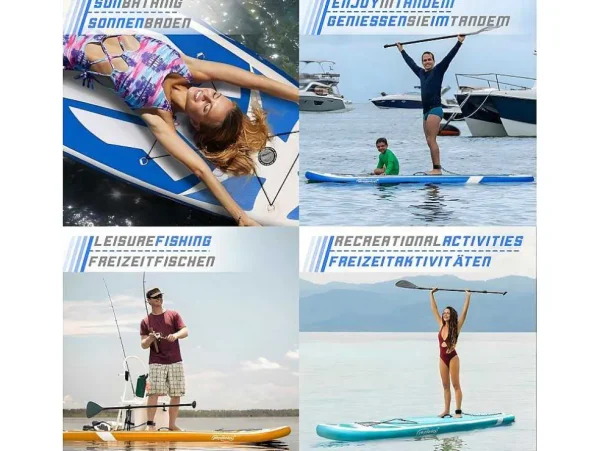 Online Sup Board Poseidon 366 Cm - Blauw - Incl. Accessoires Watersport