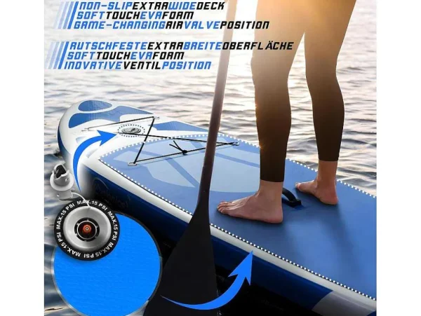 Online Sup Board Poseidon 366 Cm - Blauw - Incl. Accessoires Watersport