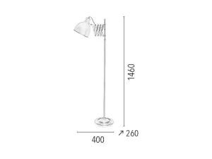 Discount Talaro Vloerlamp, Wit, 40X26X146 Cm, Staande Lamp