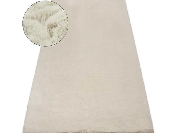 Cheap Tapijt Bunny Beige Imitatie Konijnenvacht 140X190 Cm Tapijt Hoogpolig