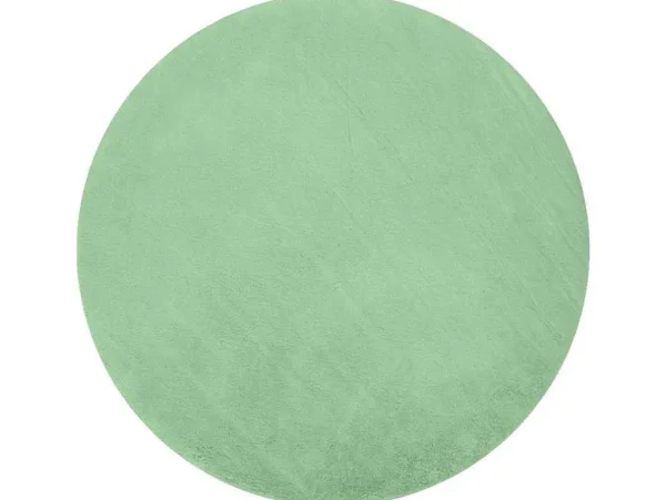 Store Tapijt Bunny Rond Groen Imitatie Konijnenvacht Cercle 80 Cm Tapijt Rond