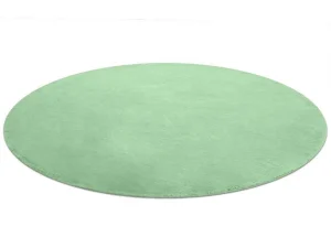 Store Tapijt Bunny Rond Groen Imitatie Konijnenvacht Cercle 80 Cm Tapijt Rond