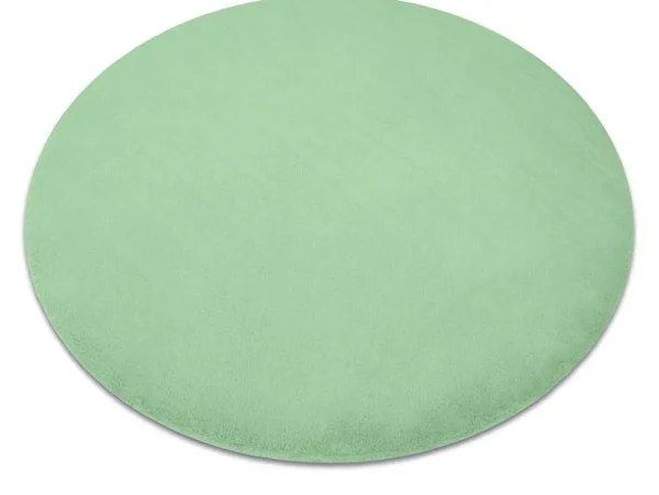 Store Tapijt Bunny Rond Groen Imitatie Konijnenvacht Cercle 80 Cm Tapijt Rond