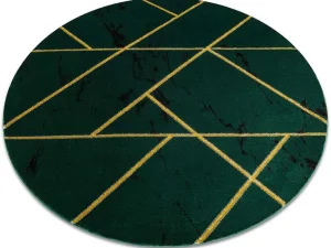 Discount Tapijt Emerald Exclusief 1012 Cirkel - Glamour, Stijlvol Marmer, Geome Cercle 200 Cm Tapijt Rond