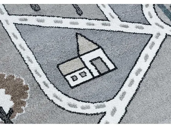 Cheap Tapijt Fun Strade Voor Kinderen, Straat, Stad Van Grijs 200X290 Cm Kindervloerkleed