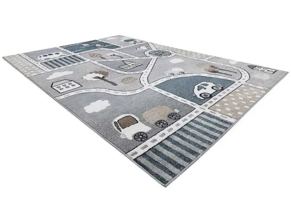 Cheap Tapijt Fun Strade Voor Kinderen, Straat, Stad Van Grijs 200X290 Cm Kindervloerkleed