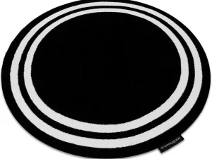 Cheap Tapijt Hampton Kader Rond Zwart Cercle 140 Cm Tapijt Rond