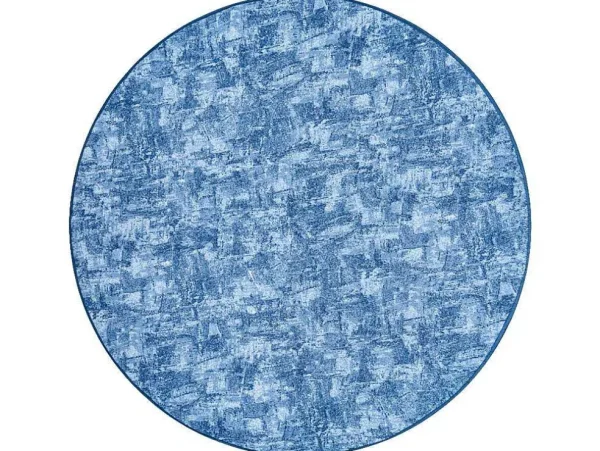 Hot Tapijt Rond Solid Blauw 70 Beton Cercle 150 Cm Tapijt Rond