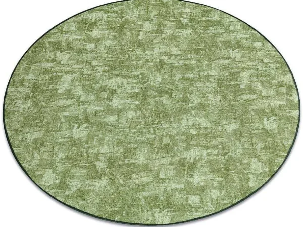 Sale Tapijt Rond Solid Groen 20 Beton Cercle 100 Cm Tapijt Rond