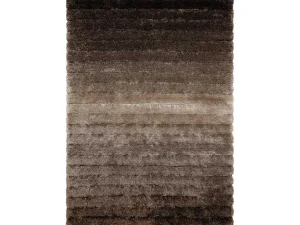 Discount Tapijt Shaggy Flim 007-B3 Modern, Strips - Structureel, Bruin 80X150 Cm Tapijt Hoogpolig