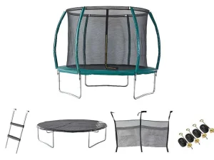 Best Trampoline Met Binnenbeschermingsnet, Ladder, Hoes En Verankeringsset - D.305 Cm - Wallaby Spel Voor Buiten