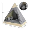 Flash Sale Tuinbed - Rotan Tent Voor 2 Personen - Met Gordijn En Kussens - Beige Ligstoel