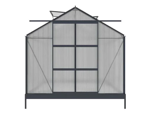 Discount Tuinserre Van Polycarbonaat 7.5 M Greenea Ii - Antraciet Tuinkas