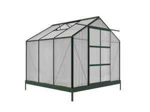 Outlet Tuinserre Van Polycarbonaat Anissa Met Basis - 5,9 M - Groen Tuinkas