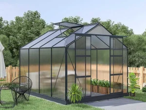 Discount Tuinserre Van Polycarbonaat 7.5 M Greenea Ii - Antraciet Tuinkas