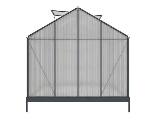 Discount Tuinserre Van Polycarbonaat 7.5 M Greenea Ii - Antraciet Tuinkas