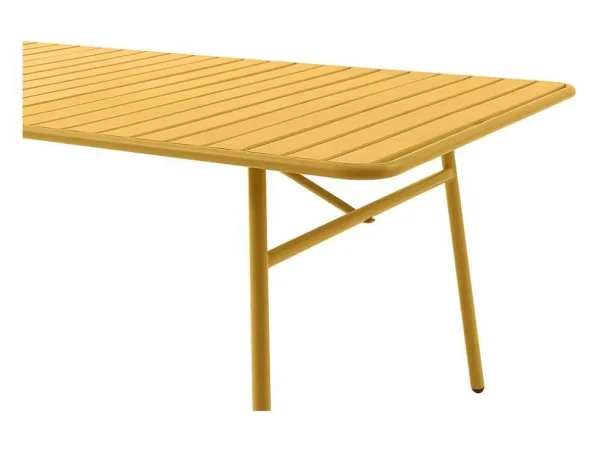 Cheap Tuintafel D160 Cm Van Metaal - Mosterdgeel - Mirmande Van Tuinset