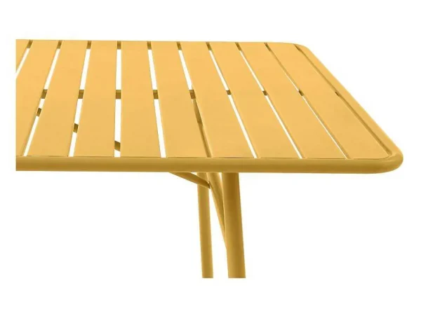 Cheap Tuintafel D160 Cm Van Metaal - Mosterdgeel - Mirmande Van Tuinset