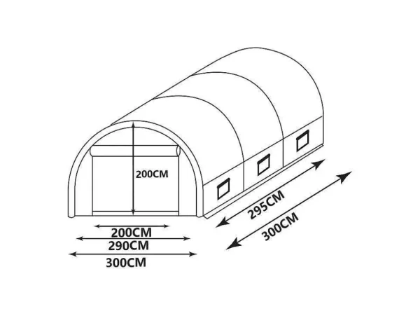 Flash Sale Tunnelkas Ipomea 9M - L300 X L300 X H200 Cm Tuinkas