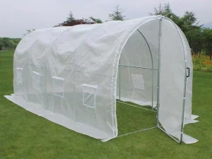 Flash Sale Tunnelkas Met Structuur Van Gegalvaniseerd Staal En Deur 9 M - L450 X B200 X H200 Cm - Alocasia Tuinkas