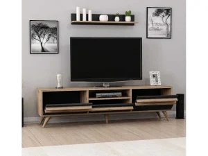 Cheap Tv-Meubel Hira - Zwart - 180X35X48 Cm - Tv-Meubel