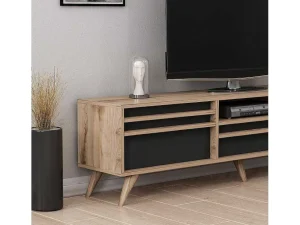 Cheap Tv-Meubel Hira - Zwart - 180X35X48 Cm - Tv-Meubel