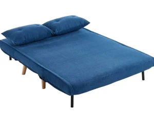 Best Tweezits Slaapbank Van Stof Valerio - Blauw Scandinavisch