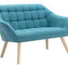 Shop Tweezitsbank Van Stof Caserta - Blauw Scandinavisch