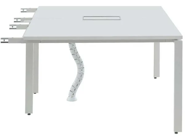 Outlet Uitbreiding Voor Bureau Bank 2 Personen - Wit - L120 Cm - Downtown Kantoormeubilair