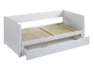 Discount Uitschuifbed Met Opbergruimte - 90 X 190 Of 174 X 190 Cm - Wit - Alfiero Bed Met Slaaplade