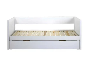 Discount Uitschuifbed Met Opbergruimte - 90 X 190 Of 174 X 190 Cm - Wit - Alfiero Bed Met Slaaplade