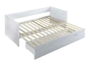 Discount Uitschuifbed Met Opbergruimte - 90 X 190 Of 174 X 190 Cm - Wit - Alfiero Bed Met Slaaplade