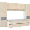 Online Uitschuifbed Selena - 90 X 190 Cm - Kleur: Eiken En Wit Kinderbed