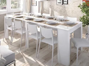 Cheap Uittrekbare Sidetabletafel Onega - 10 Personen - 4 Verlengstukken - Kleur: Wit Eettafel