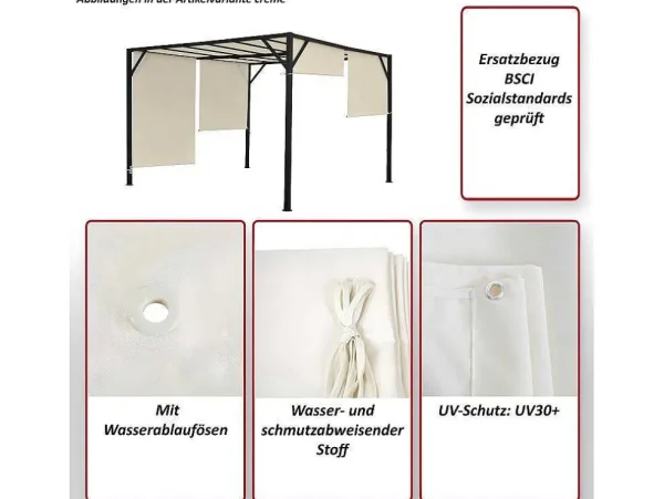 Flash Sale Vervangen Overkapping Voor Pergola Beja, Taupe Prieel, Pergola, Gazebo En Kiosk