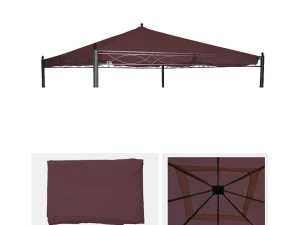 Cheap Vervangende Dakbedekking Voor Pergola Calpe Iii, Roodbruin Prieel, Pergola, Gazebo En Kiosk