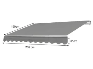 Shop Vervangingshoes Voor Luifel Mcw-E49, Polyester Geel-Wit Buitenzonwering