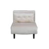 Hot Vicky Slaapbank ,Fauteuil Velours Beige. Uitklapbare Fauteuil