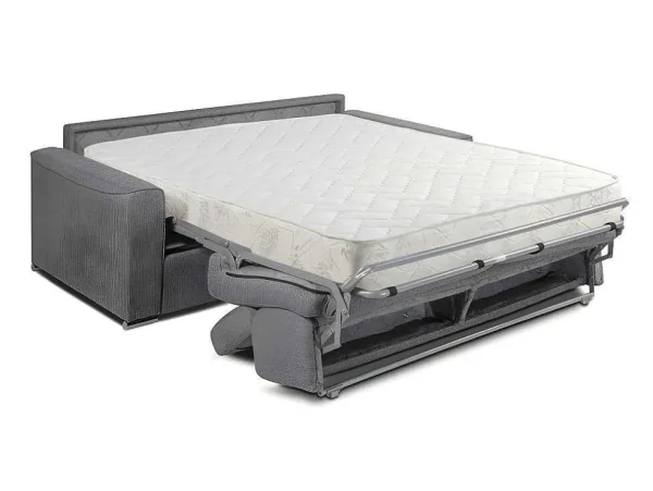 Hot Vierzits Express Slaapbank Van Stof Vizir - Beige - Slaapafmeting Met Brede Latten 160 Cm - Matras 18 Cm Speciale Modellen Zitbanken & Fauteuils