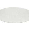 Outlet Vloerkleed Casablanca Plus Rond Creme Eenkleurig, Lus Cercle 80 Cm Tapijt Rond