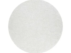 Outlet Vloerkleed Casablanca Plus Rond Creme Eenkleurig, Lus Cercle 80 Cm Tapijt Rond