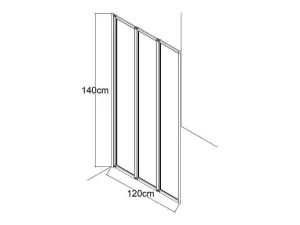 Cheap Vouwbaar Badscherm In Metaal Chroom 120 X 140 Cm District Badscherm