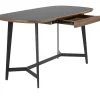 Cheap Walnoot En Zwart Getint Glazen Bureau 3137 Bureaumeubel