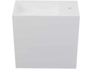 Flash Sale Wastafel Van Solid Surface Met Nis - Wit - 40 Cm - Pumori Muurkast Badkamer