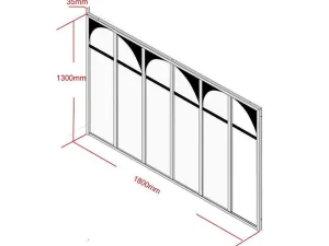 Cheap Werkplaatsraam Art Deco Van Gepoedercoat Aluminium 180 X 130 Cm - Zwart - Arcadea Glazen Binnenraam