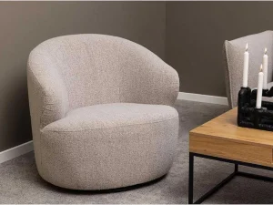 Best West Fauteuil Draaifunctie, Terugkeer Beige. Fauteuil Met Holle Rugleuning