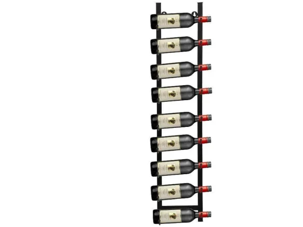 Flash Sale Wijnfleshouder Voor 9 Flessen - L19 X H92 Cm - Metaal - Zwart - Routal Opbergaccessoire