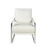 Best Witte Eco-Lederen Gestoffeerde Fauteuil 5026 Fauteuil Kunstleer