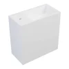 Cheap Witte Hangende Wastafel Van Solid Surface Met Nis - Kraan Links - 40 Cm - Pumori Muurkast Badkamer