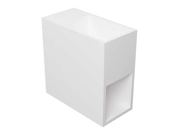 Cheap Witte Hangende Wastafel Van Solid Surface Met Nis - Kraan Links - 40 Cm - Pumori Muurkast Badkamer